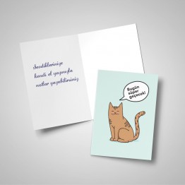 Pozitif Kedi - Tebrik kartı